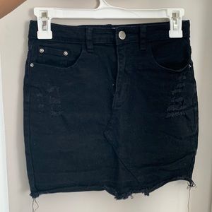 Black Jean Skirt